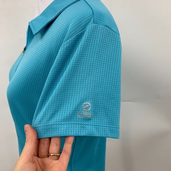 The North Face Flight Series Polo Shirt Womens S Small Blue Short Sleeve 1/4 Zip - Picture 7 of 14
